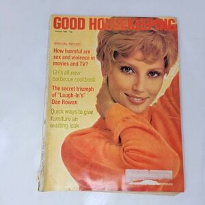 Vintage Good Housekeeping Magazine August 1969 Dan Rowan Barbecue Cookbook 60s